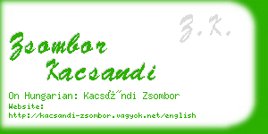 zsombor kacsandi business card